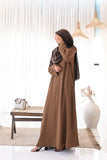 Camel Textured Everywear Abaya