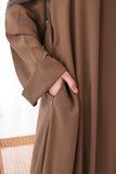 Camel Textured Everywear Abaya