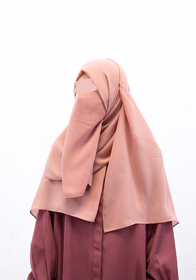 Tea Pink Hijab & Niqab Set