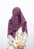 Dark Lilac Hijab & Niqab Set