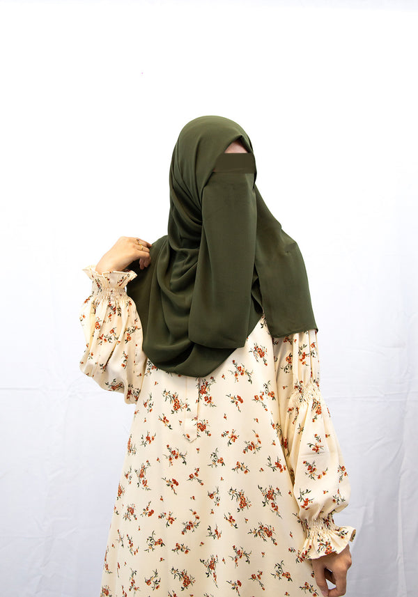 Olive Hijab & Niqab Set