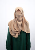 Khaki Beige Hijab & Niqab Set