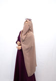 Mocha Light Hijab & Niqab Set