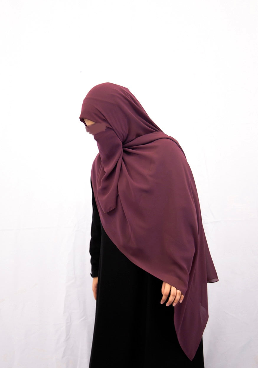 Mauve Hijab & Niqab Set