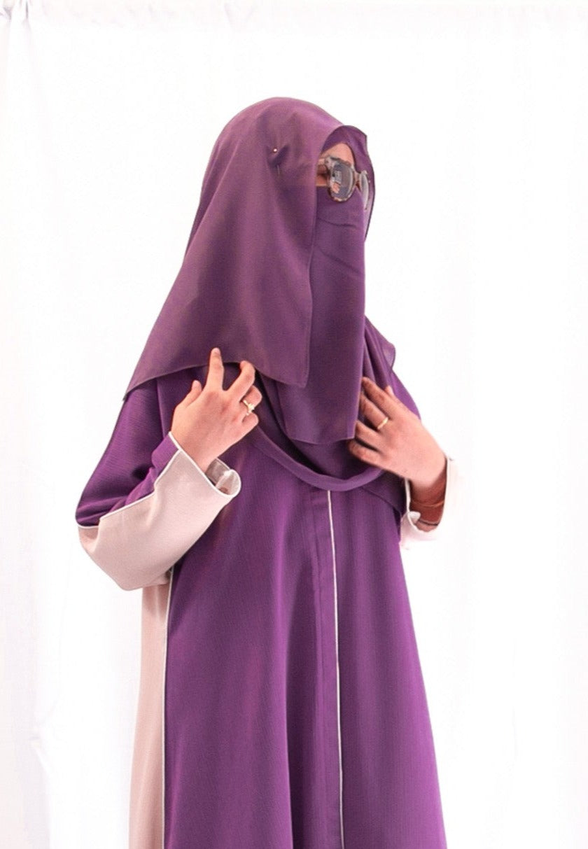 Mauve Purple Hijab & Niqab Set