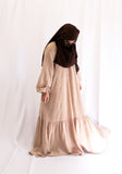 Textured Maxi Dress - Beige