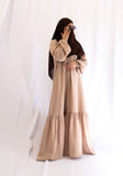 Textured Maxi Dress - Beige
