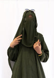 Olive Hijab & Niqab Set