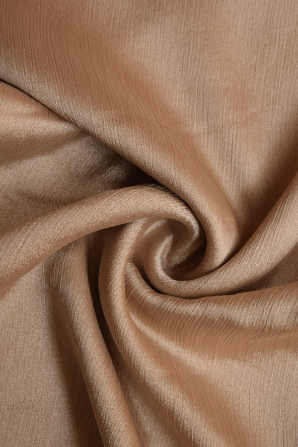 Crinkle Silk Hijab - Muted Gold