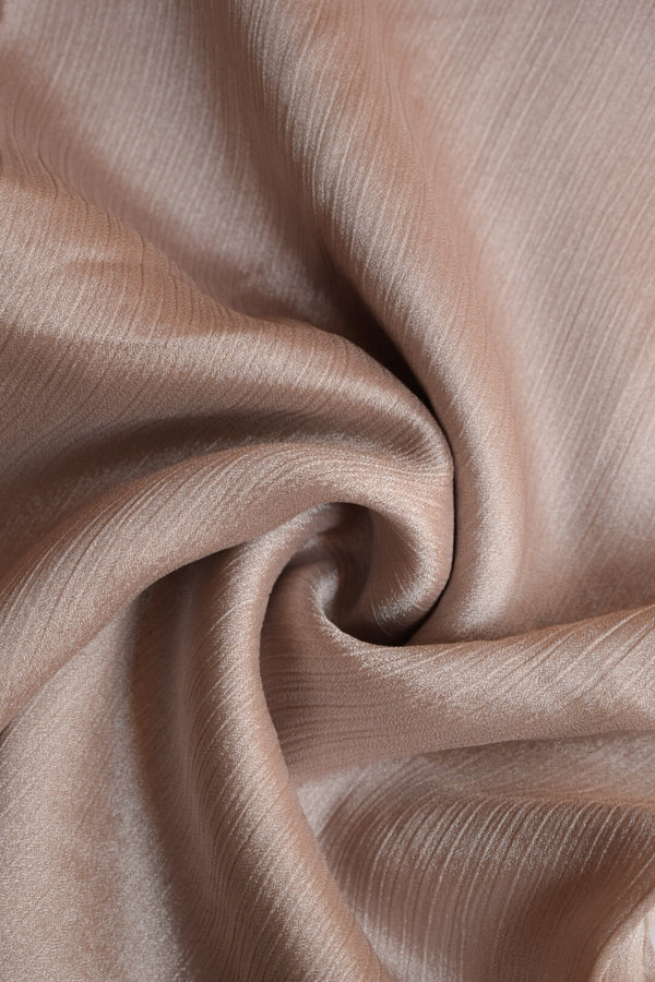 Crinkle Silk Hijab - Stone Beige