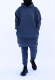 Winter Hoodie Sweatsuit - Steel Blue