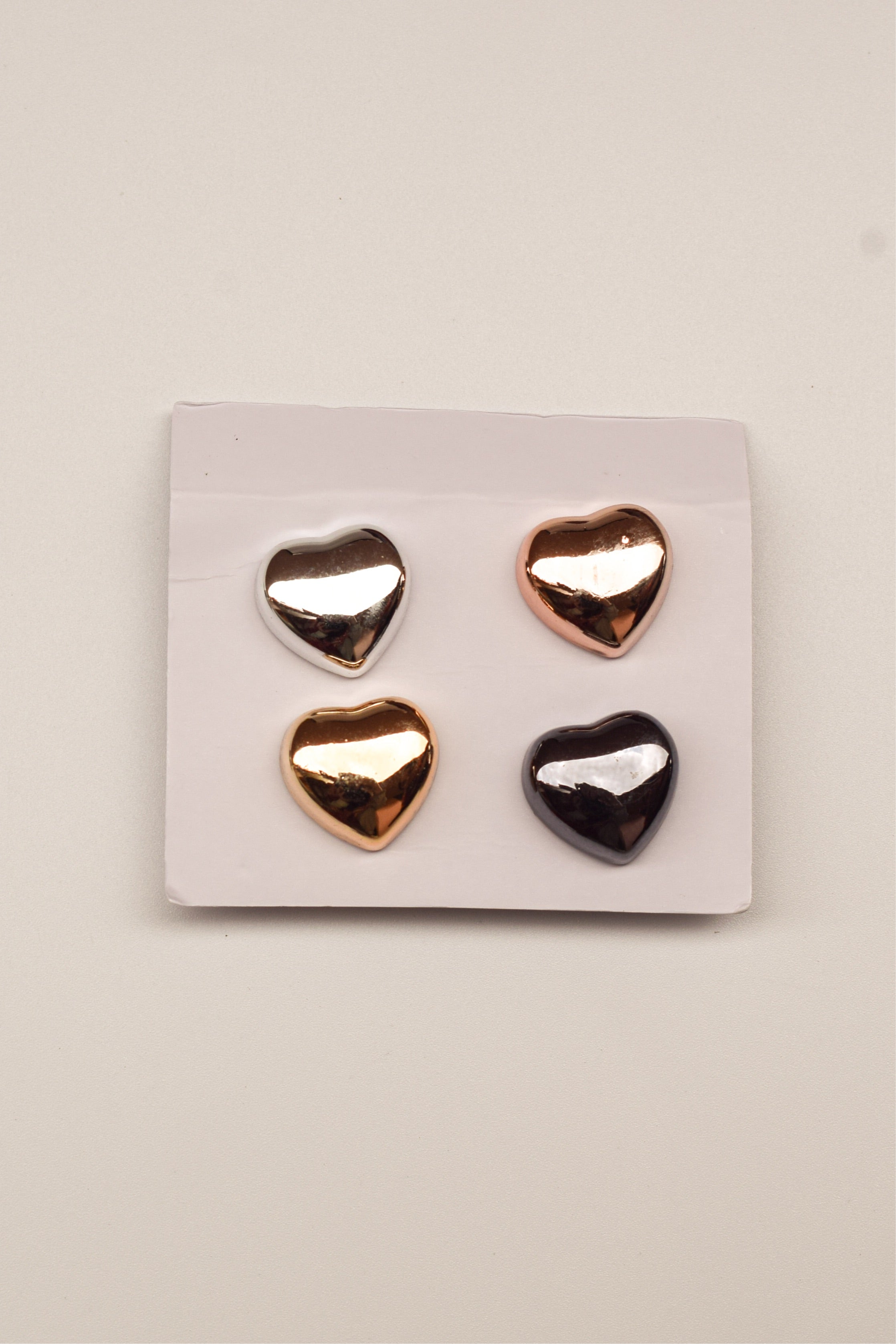 Glossy Heart Magnet Hijab Pins
